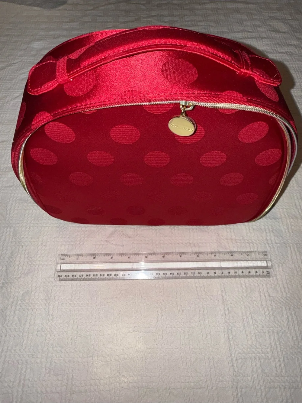 Estee Lauder Red Polka Dot Cosmetic Case Dual-sided